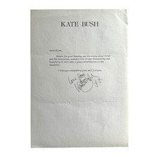 Kate Bush Signed Autographed