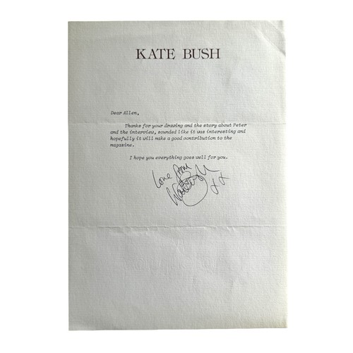 Kate bush signed autographed - kate,