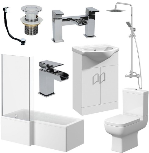 Shaped complete bathroom - shaped,