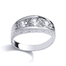 Mens Silver Jewelco London CZ