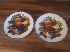 2 x Britannia Pottery Lanark Fruit Plates Diameter 25cm