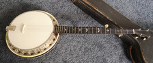 RARE J.G.Abbot No 2-5 string banjo  Resonator  Back + Original Case Vintage