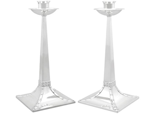 Sterling silver candlesticks - sterling,