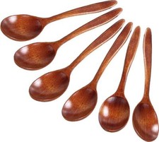 Wooden Spoon Set Handmade Wood Spoon Craft for Tea Coffee Honey Sugar Condiment