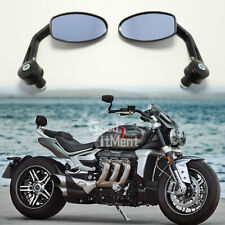 For Triumph Bonneville T100 Speed Triple Twin 7/8" Oval Bar End Rearview Mirrors
