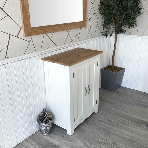 White slimline oak top - oak,