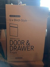 1 x Birch Kitchen Front Door & Drawer 500 By 560 B&Q 497 / 557 Door Pack Q Beach