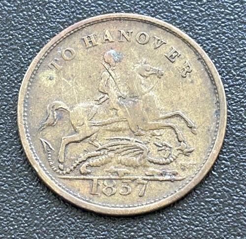 1837 victoria hanover token - hanover,