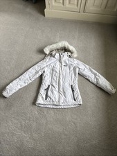 Women’s White Trespass Waterproof Coat Technical Performance TP50