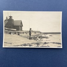 Cullercoats Lifeboat Station House Nr Whitley bay RP pc unused 1922  AY985