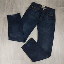 Levis Levi's Original 501 Blue Denim Straight Fit Button Fly Jeans W32 L34