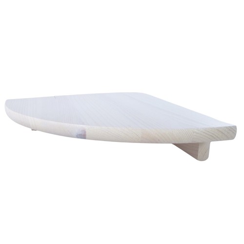 White wooden corner shelves - wooden,