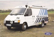 Ford Transit LWB Motorsport Rally Service Van Postcard unused VGC