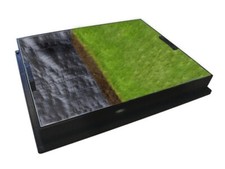 600 x 450 x 80mm Grass Garden Manhole Cover >> GrassTop << Artificial Turf Tray