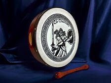 Handmade Dannan 10" Vegan Bodhran Hand Drum - Black Cú Chullain's Bodhrán