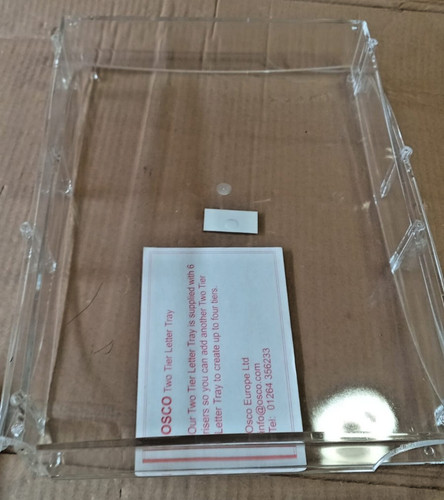Letter tray clear - clear, acrylic