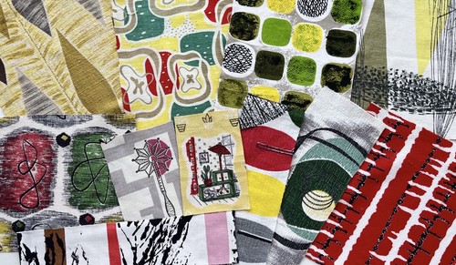 Vintage atomic 50s fabric - atomic,