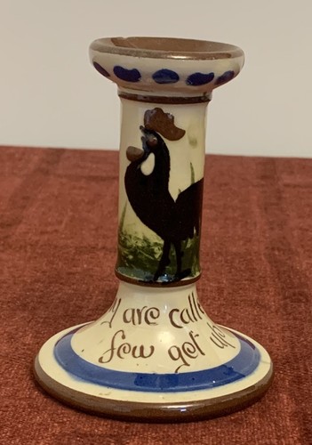 Longpark pottery candlestick - pottery,