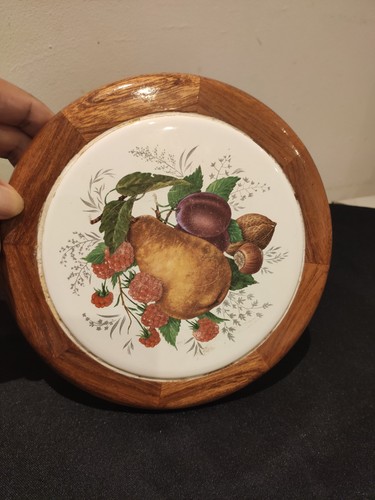 Vintage teak ceramic tile - vintage,