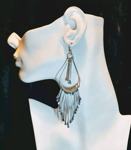Vtg earrings boho chunky - vtg, 70's
