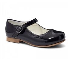 GIRLS MARY JANE SPANISH STYLE SHOES PATENT BLACK OCCASION DRESS SUMMER UK 7