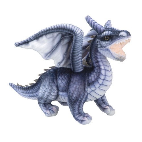 Dragon grey soft toy realistic - dragon,