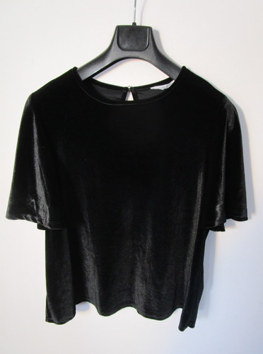 Primark black velvet cape - black,