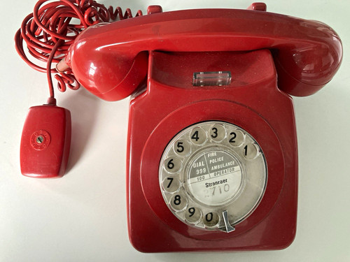 Red vintage retro rotary dial - rotary,