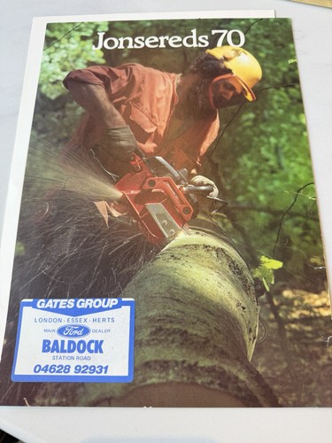 Jonsered chainsaw sales - sales, sheet