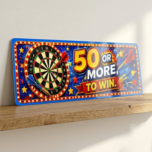 Darts fairground metal - metal, sign