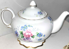 beautiful rare Crown Staffordshire Englands Glory large teapot bone china