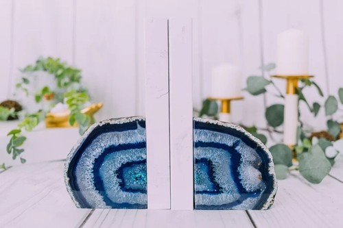 Agate book ends - to,