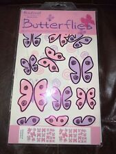 Ready roll Quick-Sticks Self Adhesive Butterflies - 10 Stickers / 12 Butterflies