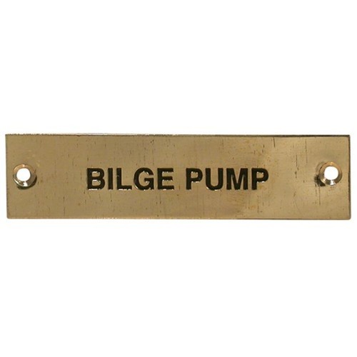 Brass bilge pump - brass, label