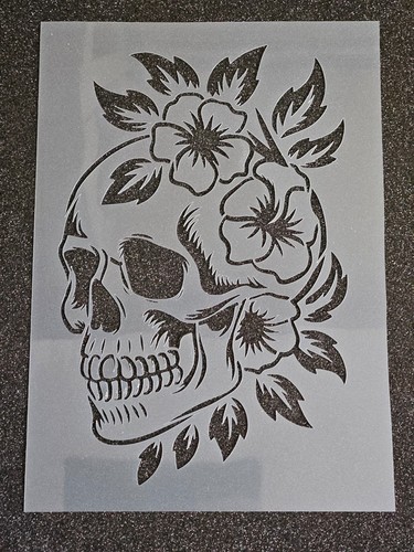 Sugar skull stencils - skull, stencils,