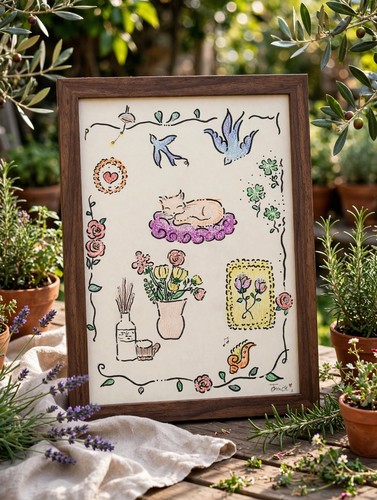 Whimsical original art - original,