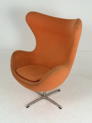Orange egg style swivel lounge - egg,