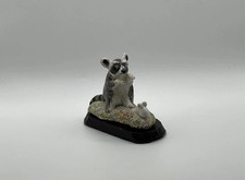 1950S BASIL MATTHEWS HAND MADE POTTERY SCULPTURE -RACCOON MOUSE FIGURINE SIGNED