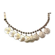 10 Commandments Silver Tone Bracelet Needs TLC Incomplete 15 cm Charity Sale