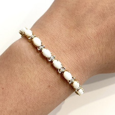 Opal & Diamond Gold Bracelet
