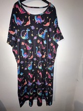 Ladies Long Nightshirt With Dinosaur Design Size 5XL 26