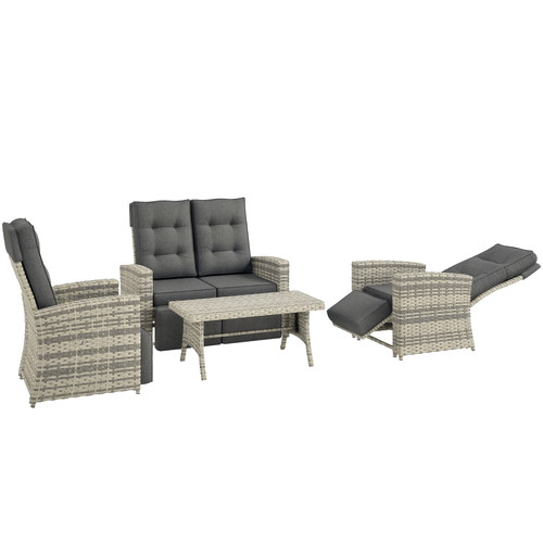 Outsunny piece rattan - outsunny, 4