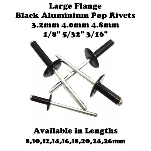 Black pop rivets - black,