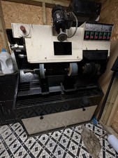 Cobbler Shoes Reparing Machine , Shoe Repair Press And A Heath Lamp  . Working