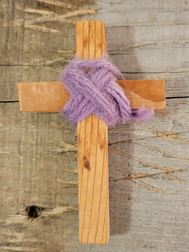 Vintage wooden cross - , pendant