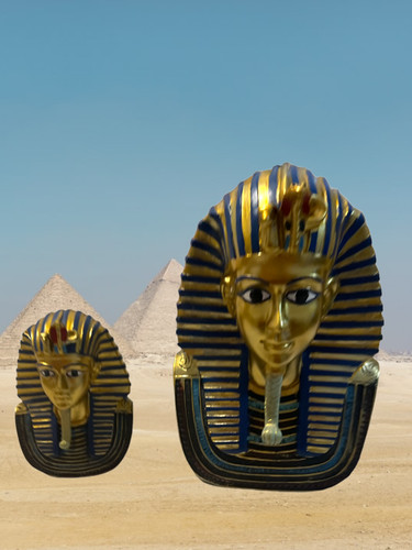 Tutankhamun bust statue - bust,