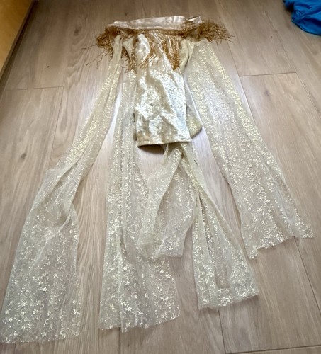 Gold glass beaded belly dance - beaded,