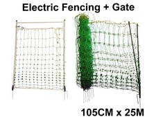 Electric Poultry Netting and Gate 105cm x 25 Metres Chicken Fencing Net