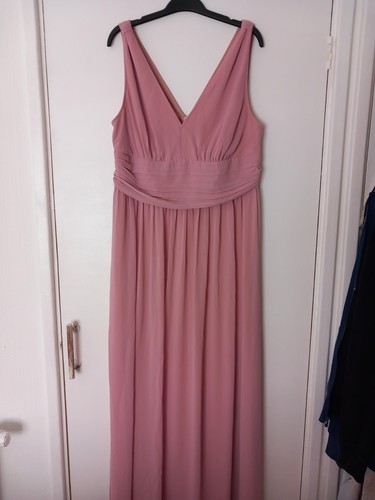 Dusky rose neck maxi - dusky, dress