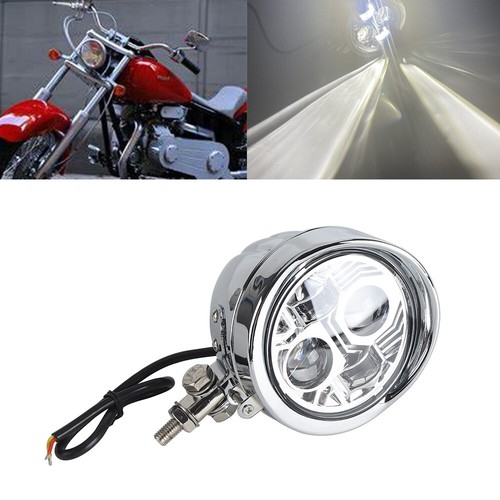 Chrome white led - chrome, 4.5"